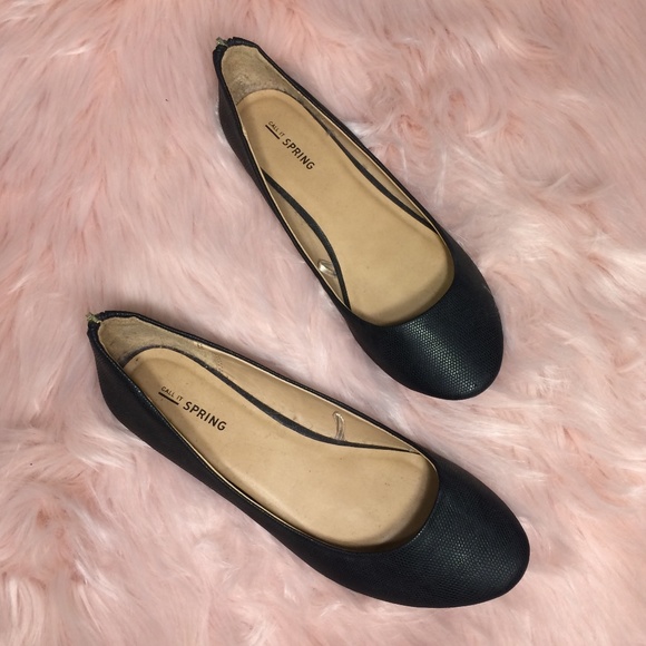 Call It Spring Shoes - NWOT Call It Spring Black Zipper Flats